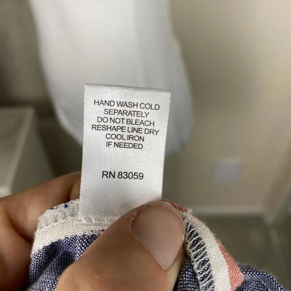 Anthropologie Drew Dress Wrap Linen Striped Tie Candy Stripe Size Small NWT - Picture 13 of 13